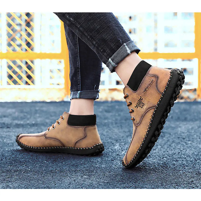 Fashion Martin Boots with Color Beanie and Large Size