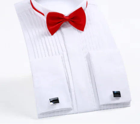 Men's White Long Sleeve Shirt for Weddings and Events