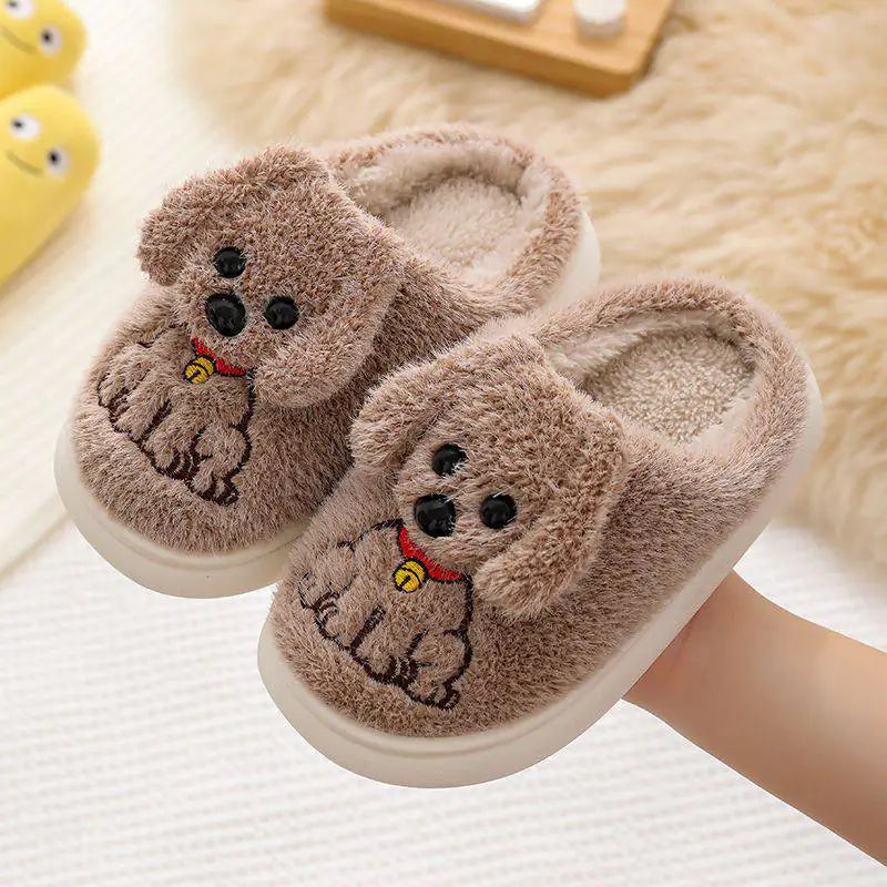Warm Cartoon Home Slippers with Soft Bottoms