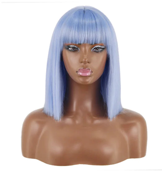 Wig Headgear with Bangs for Shoulders and Clavicle