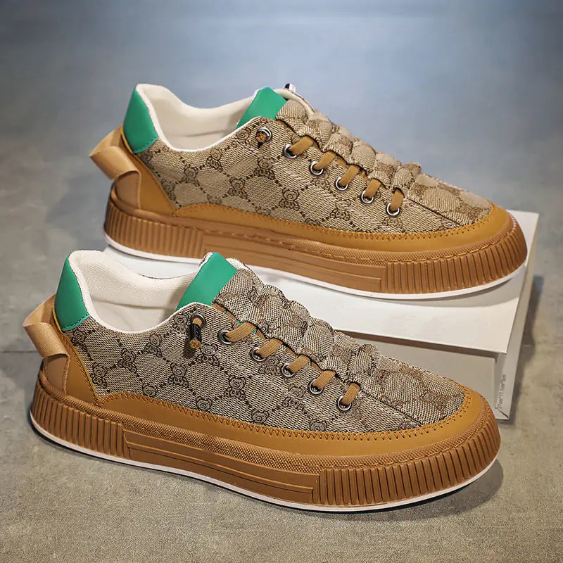 Men's Breathable Canvas Slip-On Sports Shoes (Black)