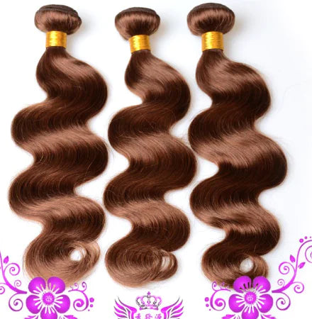 7A Body Wave Real Human Hair Wig - Chestnut Brown