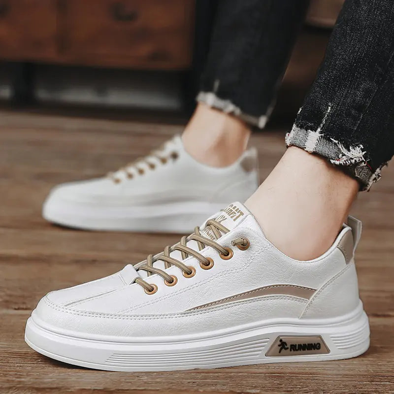 2024 Men's Spring Casual White Sneakers for Teens