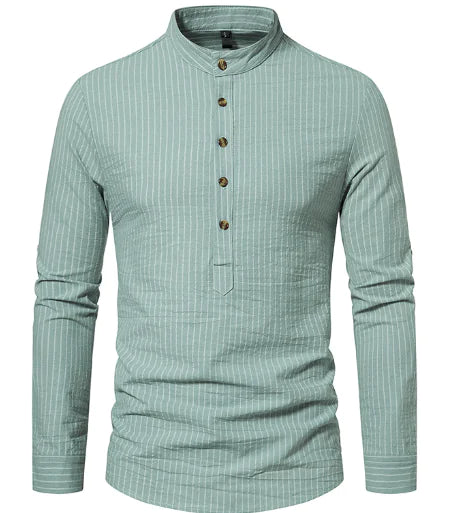 Mercer | Soft Breathable Striped Cotton Blouse (One Piece)