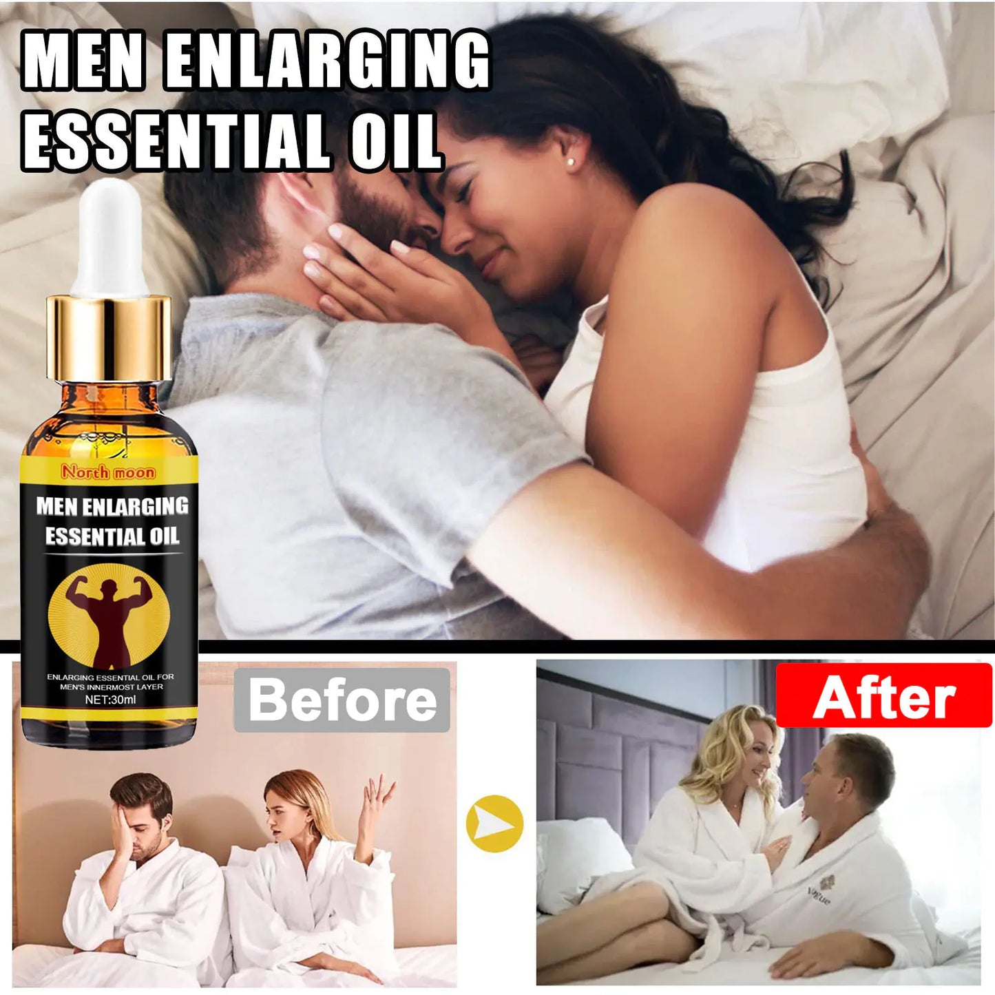 Men's Essential Oil for Penis Thickening and Growth