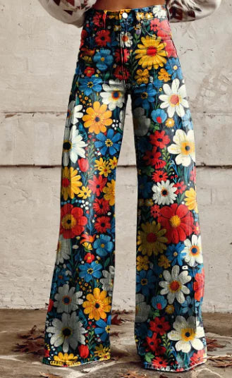 Aurelia Retro Flared Trousers for Women (Single Piece)