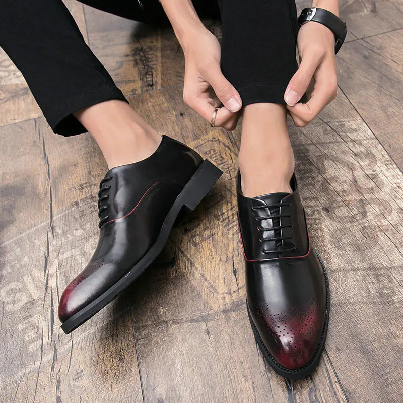 Men's Casual Leather Shoes - Stylish British Design