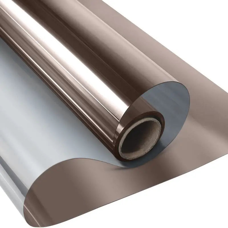 One-Way Daytime Privacy Window Film - Brown-Silvery