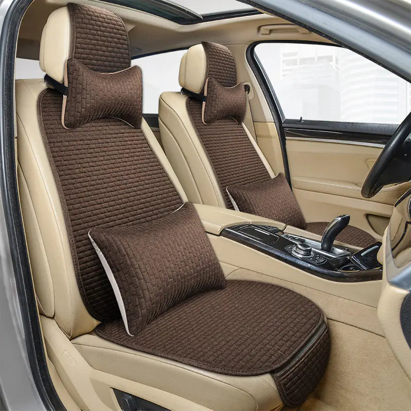 Summer Linen Comfortable Car Seat Cushion Set (3 pcs)