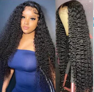 30-Inch Kinky Curly Lace Front Wig for Women (One Piece)