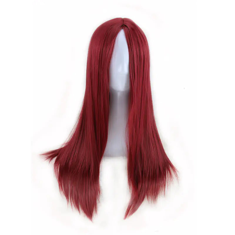 New Black Middle-Part Long Straight Women's Wig