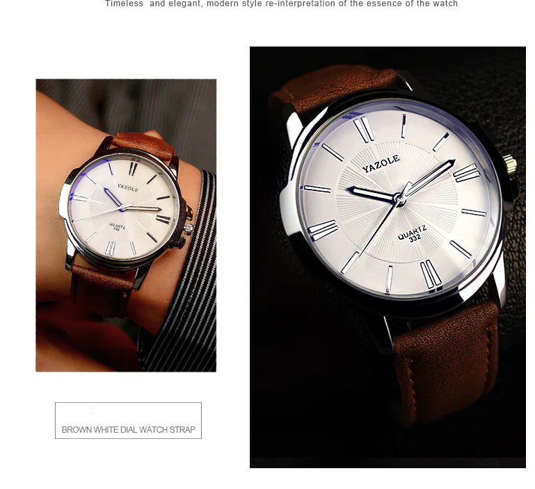 Stylish Men's Watch with Large Dial - Unisex Design