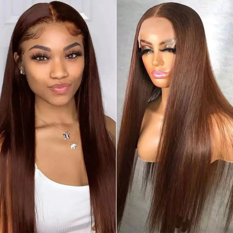 Lace Front Long Straight Wig for Women - High-Temperature Fiber