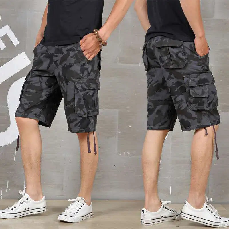 Vintage Camouflage Bermuda Shorts for Men (One Pair)