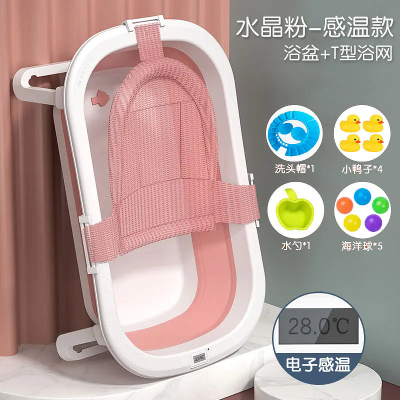 Foldable Baby Bathtub Set for Newborns and Kids