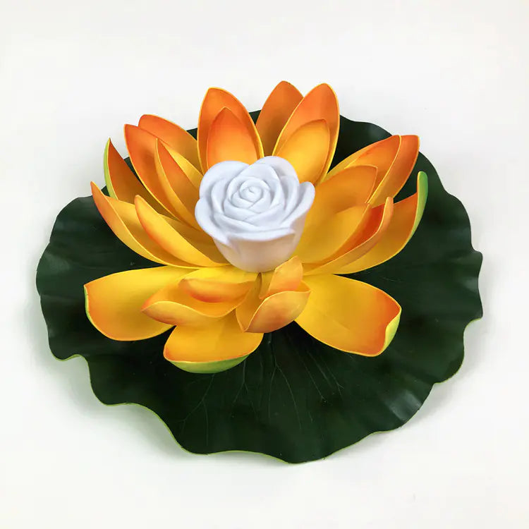 LED Lotus Flower Lamp for Water Decoration with Battery