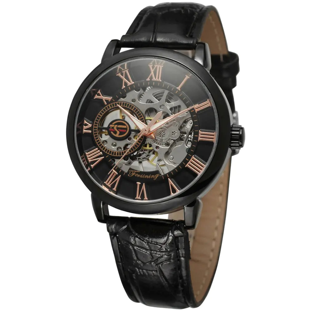 Men's Stylish Vintage Hollow Mechanical Watch