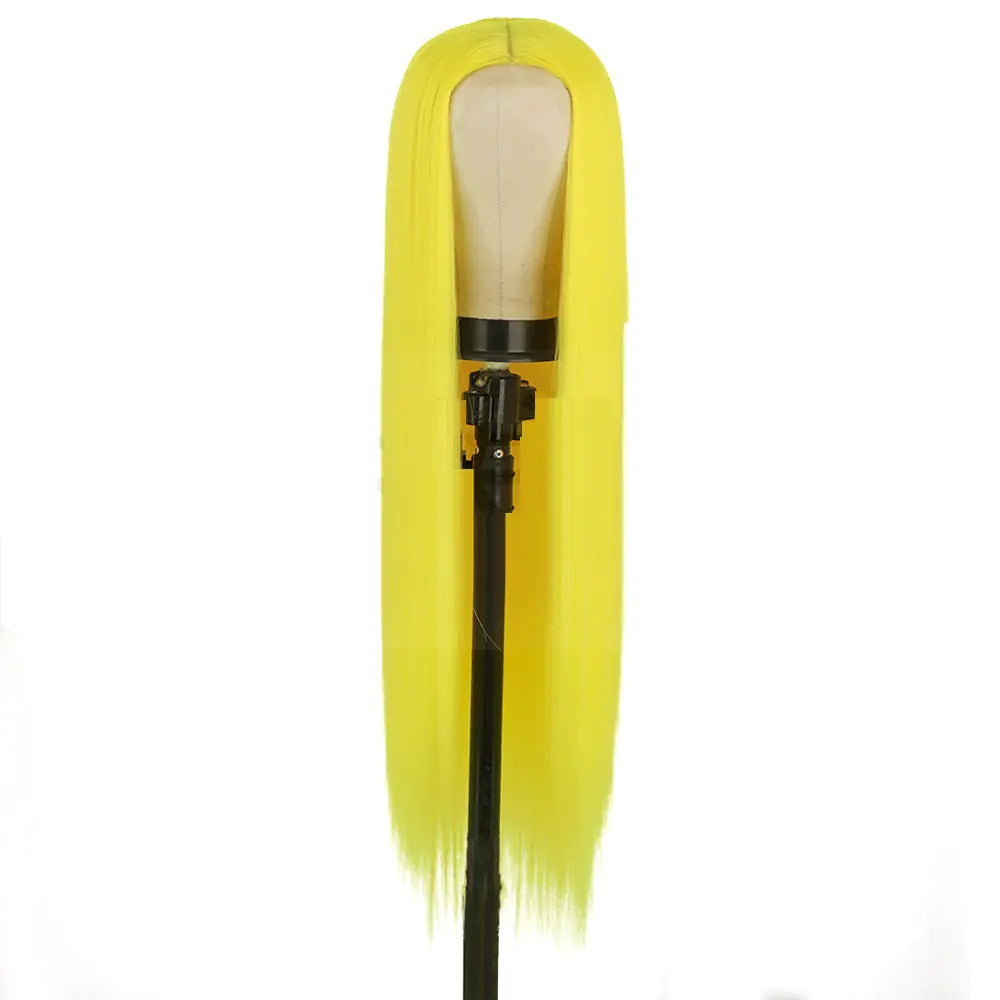 Front Lace Long Straight Hair Synthetic Wig