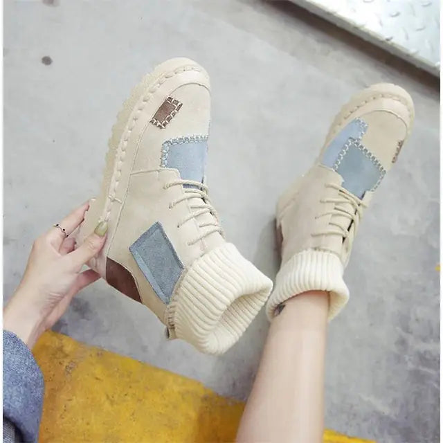 Colorful High-Top Canvas Sneakers for Women - Casual Style