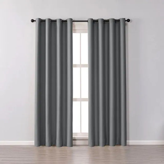 Minimalist Solid Color Blackout Curtains