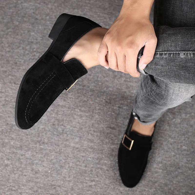 Men's Leather Slip-On Loafers for Office and Casual Wear