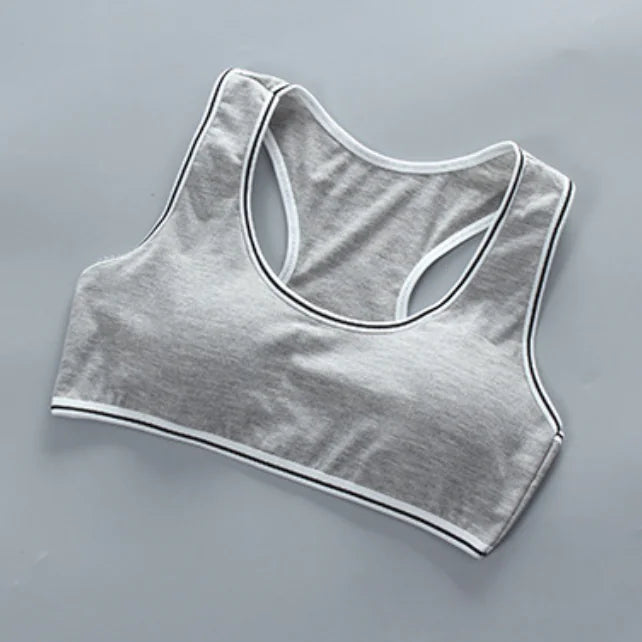 Girls' Striped Sports Underwear with Removable Pads