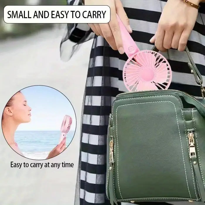 Mini USB Rechargeable Handheld Electric Fan (1pc)