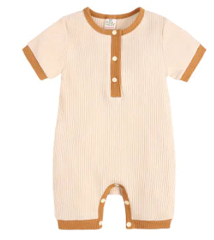 Solid Color Baby Romper for Boys 3-18 Months
