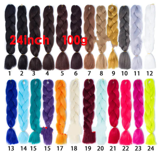 African Black Braid High-Temperature Synthetic Wig