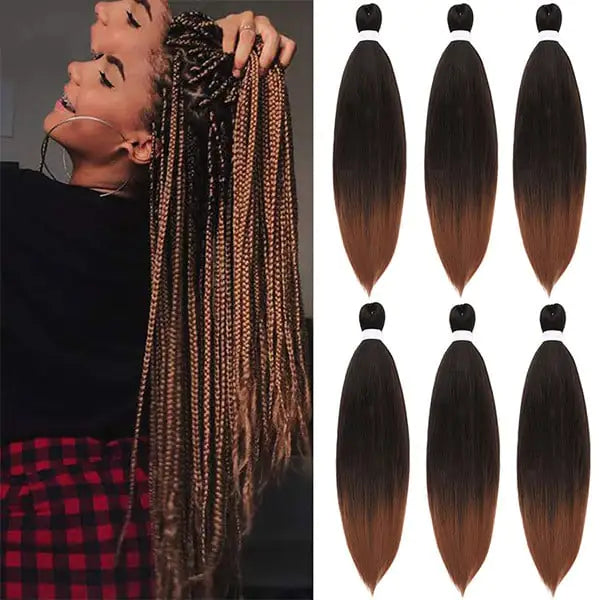 High-Temperature Silk Color Gradient African Wig Braids