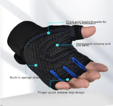 Men's Tactical Half-Finger Weightlifting Gloves
