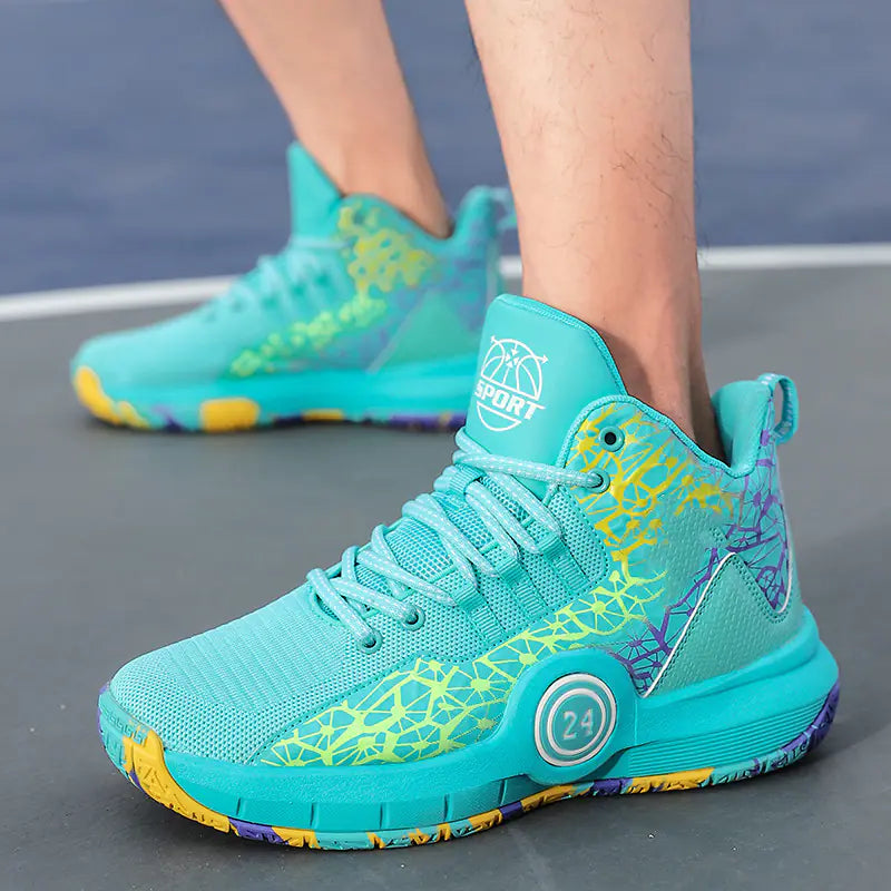 New High-Top Basketball Shoes for Boys and Girls