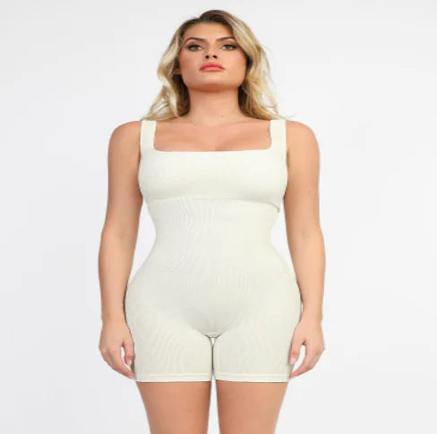 Seamless Square Neck One Piece Sports Romper (Single)