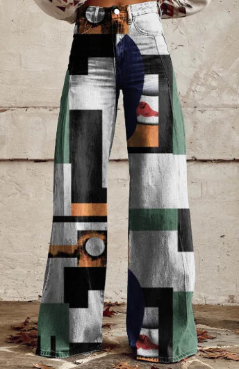 Aurelia Retro Flared Trousers for Women (Single Piece)