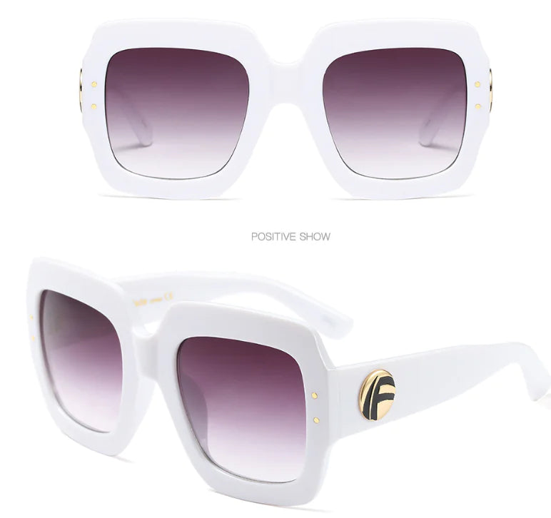 Fashionable Tri-Color Frame Sunglasses with Luxury Design