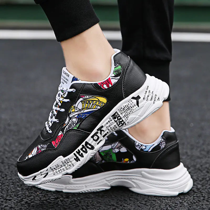 Dad Sneakers with Floral Print - Casual Sports Shoes