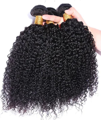 Real Human Hair Lace Front Wig - Kinky Curly Style