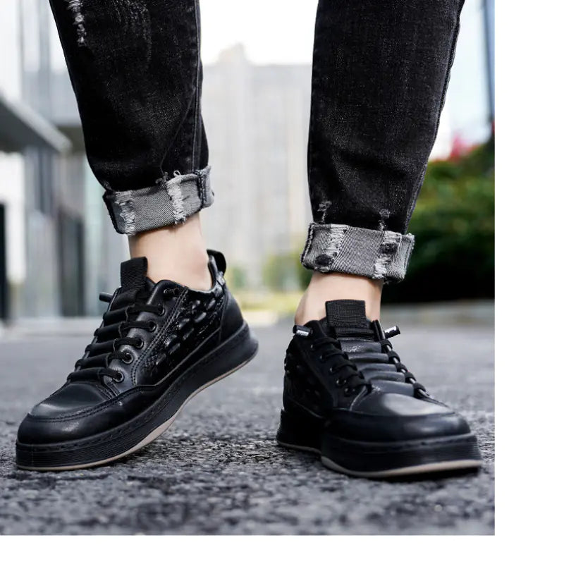 Men's Versatile Casual Leather Shoes - Spring/Fall Style