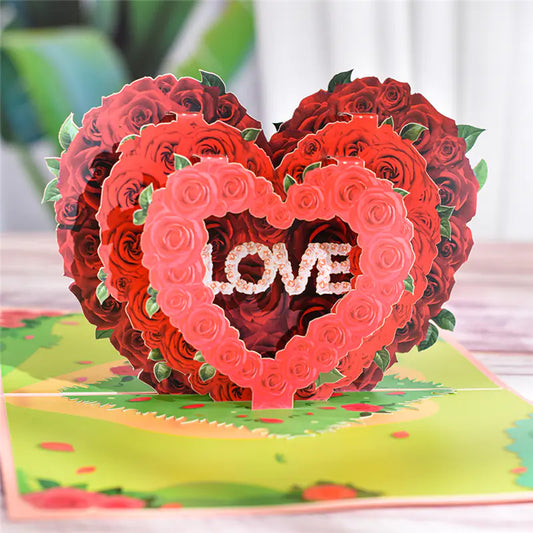 Pop-Up Love Card for Valentine's Day and Anniversaries