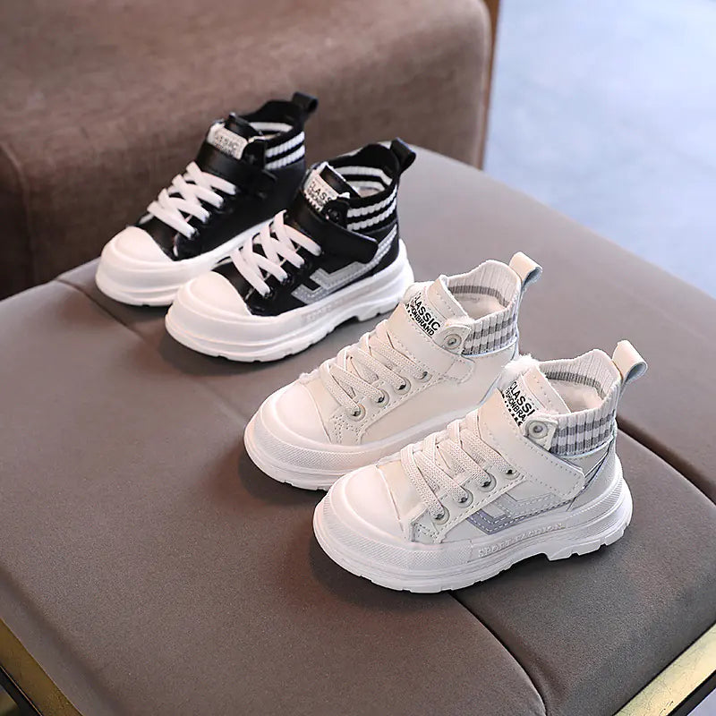 Boys' Fashion Leather Ankle Boots for Autumn and Winter