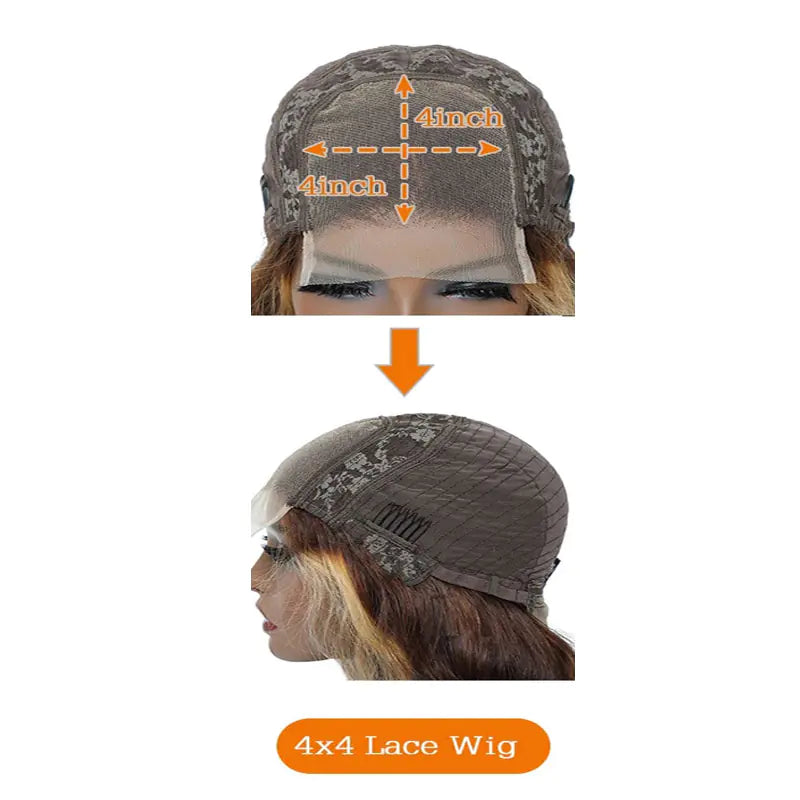 Real Hair Front Lace Wig P4 27 Headgear