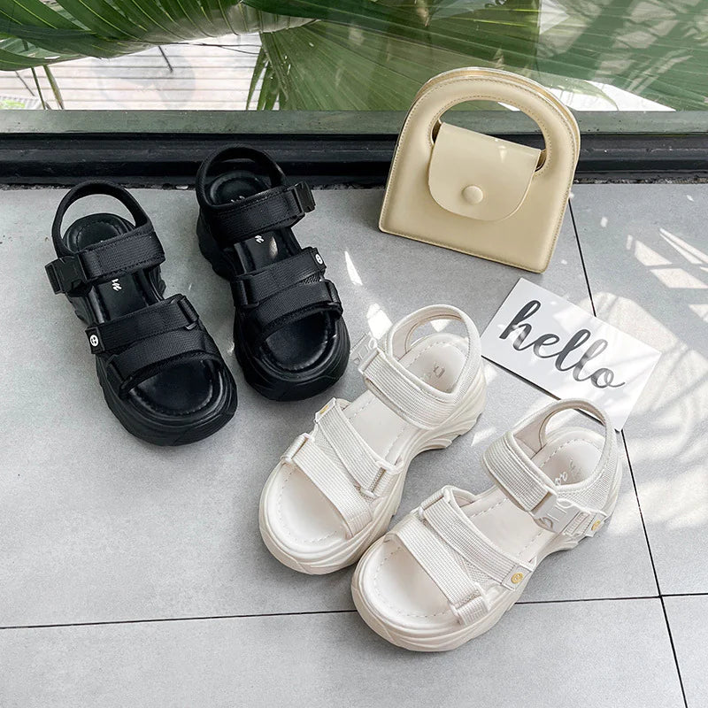 Fairy Style Summer Velcro Sports Platform Shoes