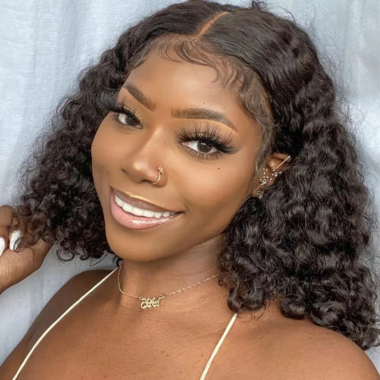 African Small Curly Wigs for Women with Long Hair