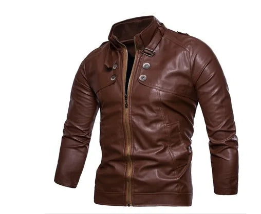 Men's Genuine Leather Winter Jacket - Valt (One Piece)