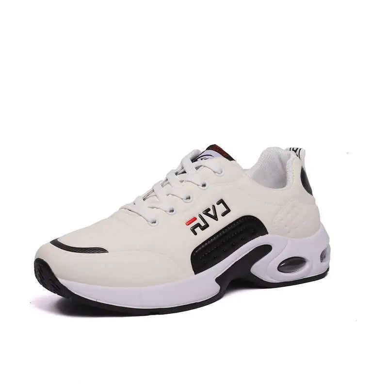 New Men's Leather Cushion Casual Running Sneakers