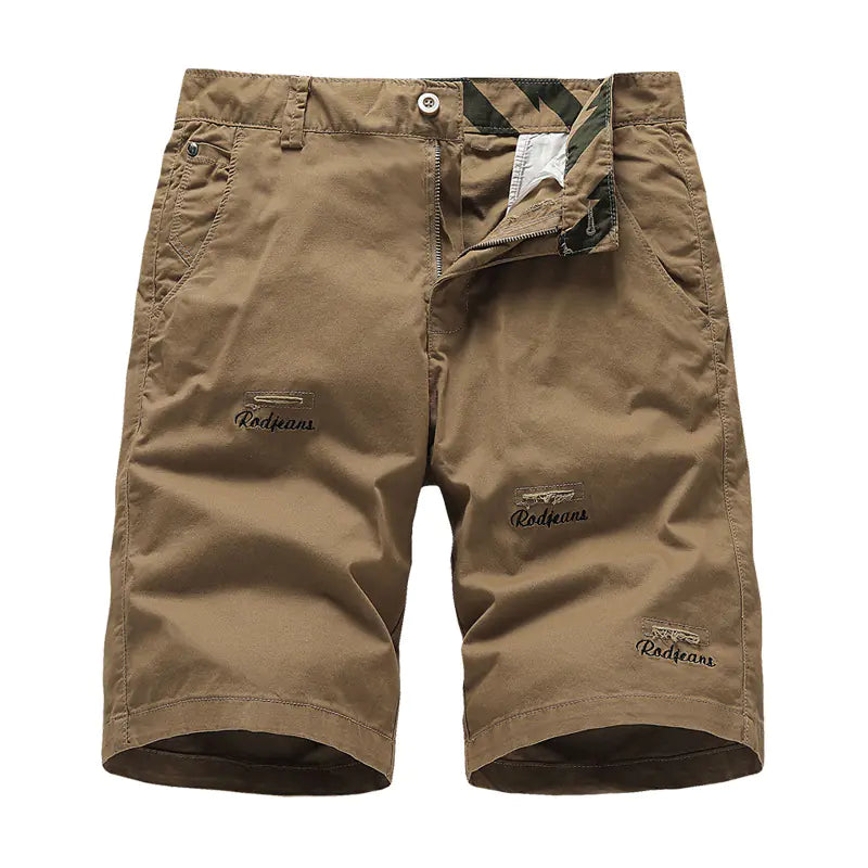 Men's Casual Stretch Seven-Point Embroidered Shorts