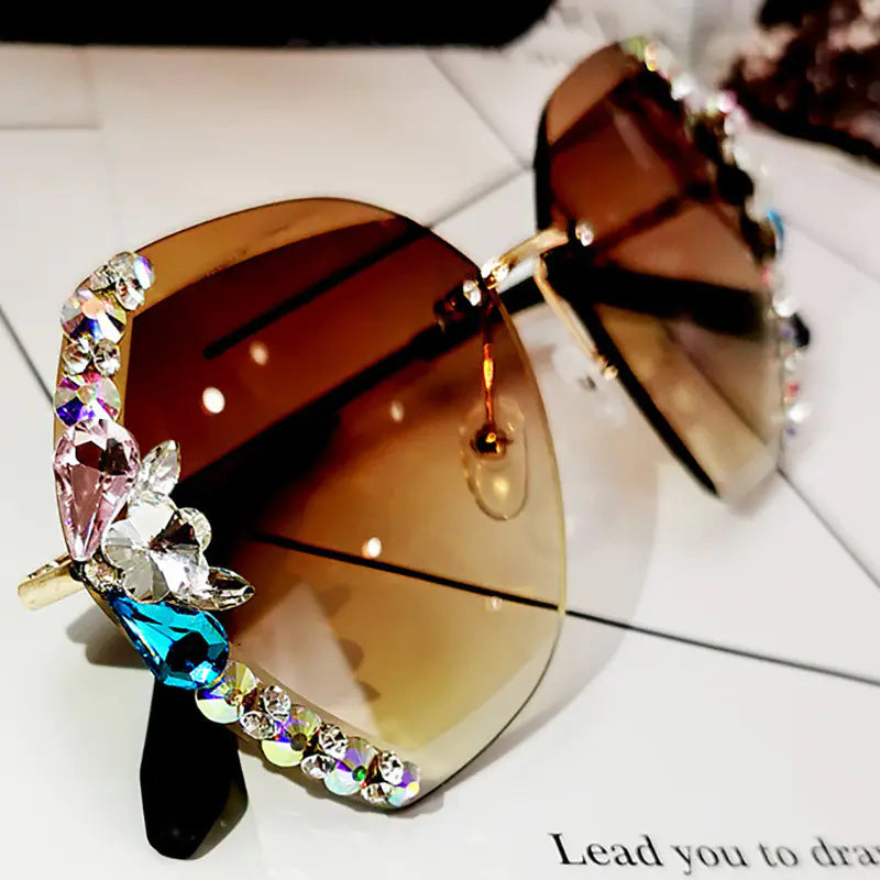 3D Diamond Sunglasses for Women - UV Protection