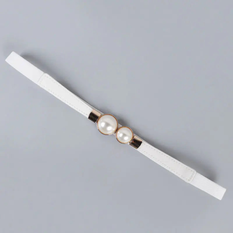 Pearl Waist Belt for Women - Elastic Decorative Design