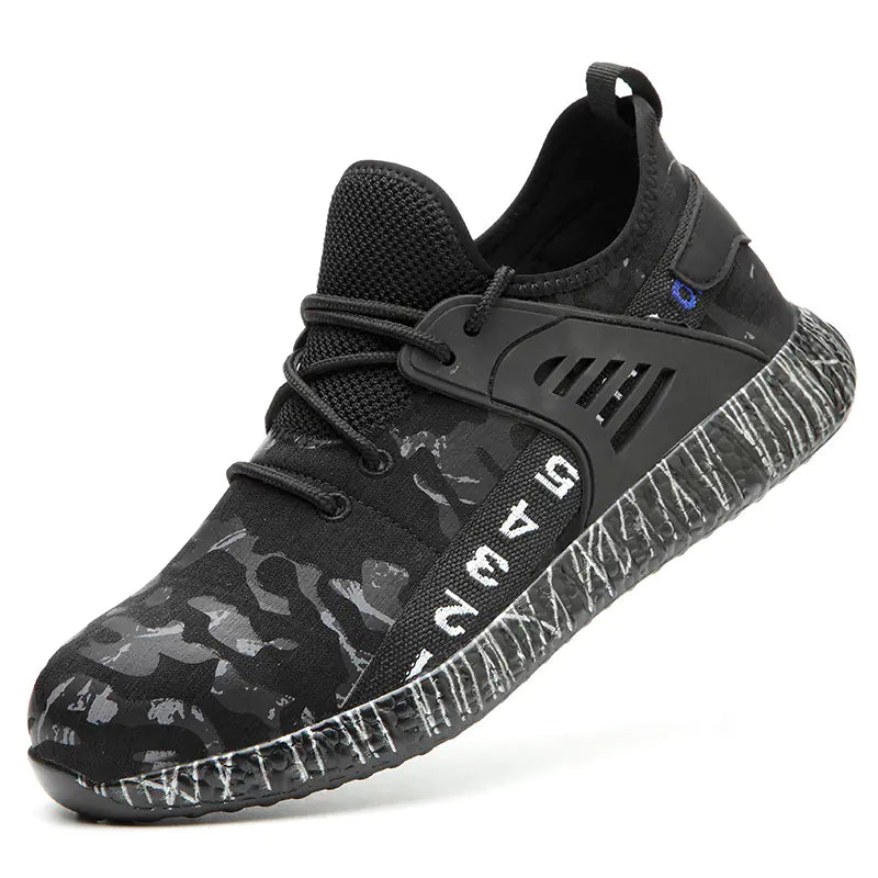 Fashionable Safety Work Shoes, Camouflage Breathable Design