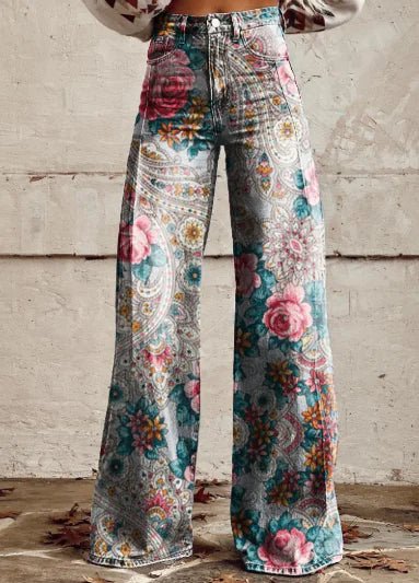 Aurelia Retro Flared Trousers for Women (Single Piece)